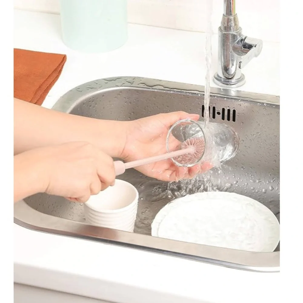 Silicone Dish Brush Set - Pink
